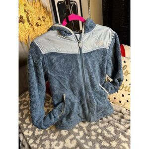 The north face jacket/coat  oso/osito/denali hooded zip up fleece sm